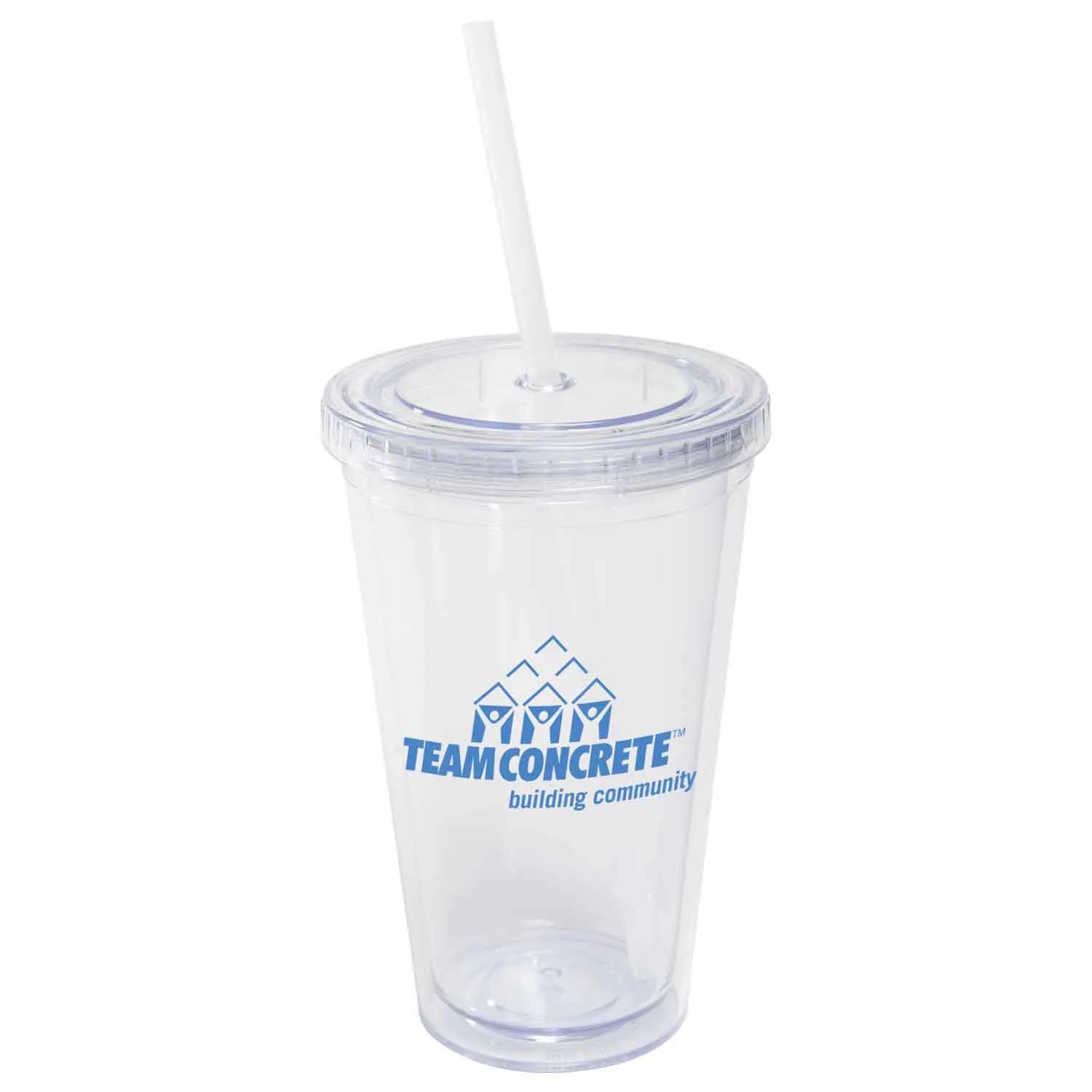 Cup Double Wall Acrylic Twist Lid Straw - 16 oz - product view 2