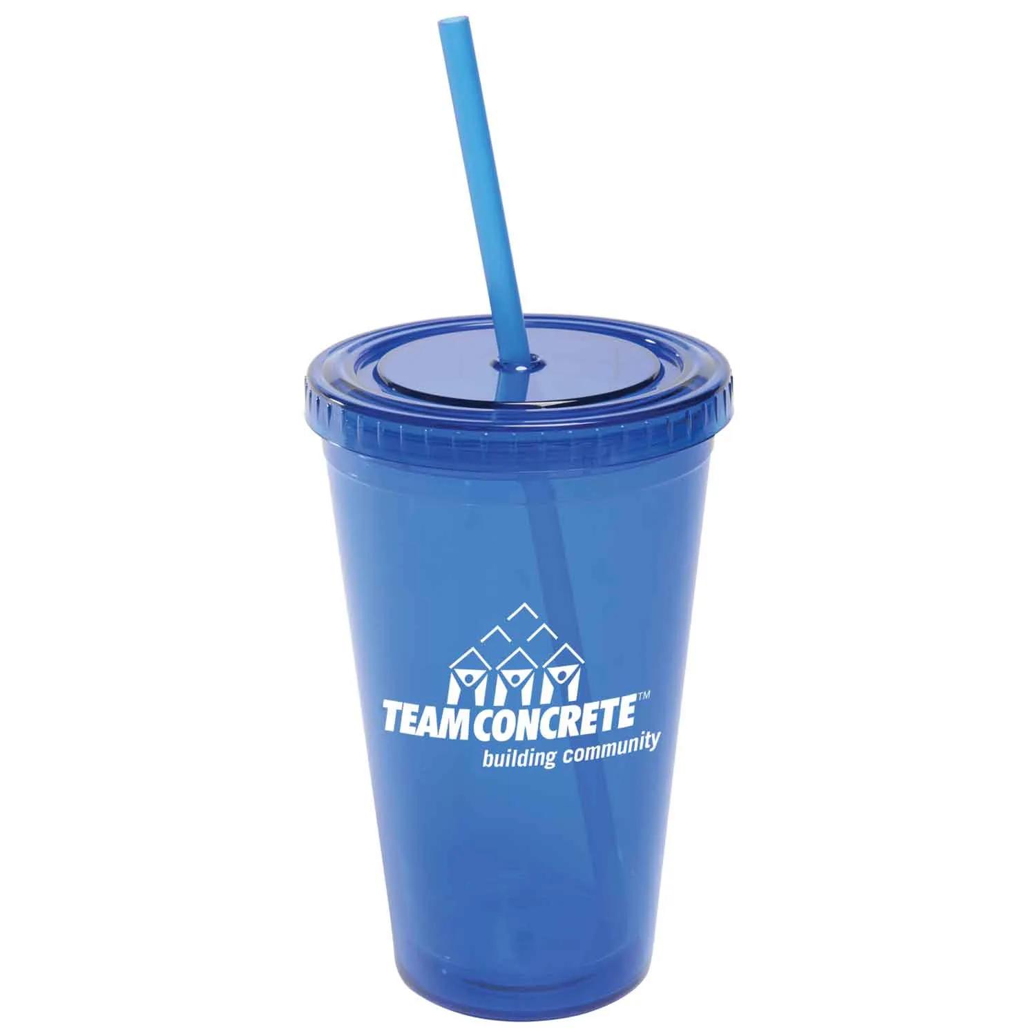 Cup Double Wall Acrylic Twist Lid Straw - 16 oz - product view 3
