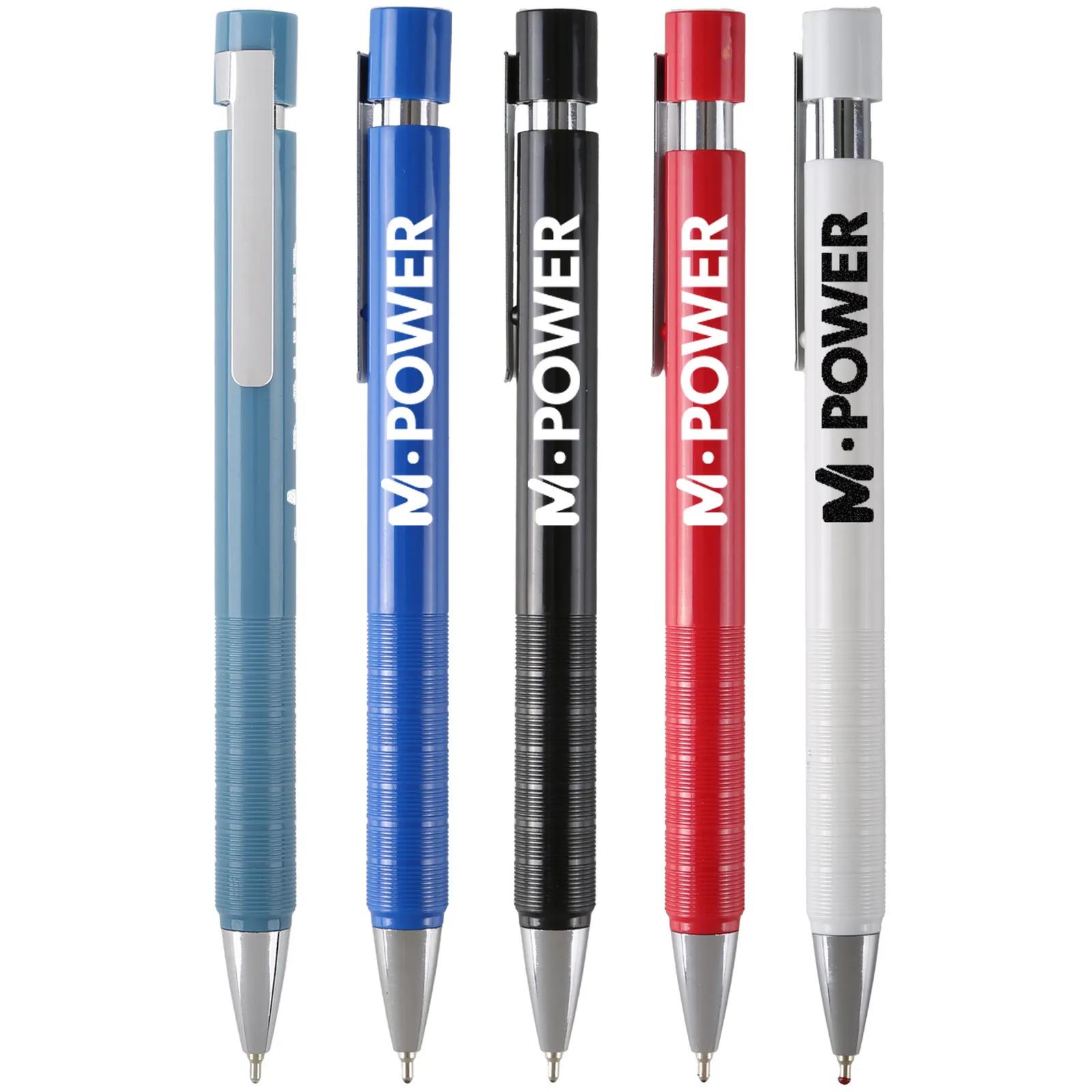 Pen Grooved Grip Metal Clip Hybrid Ink European Style - product view 2