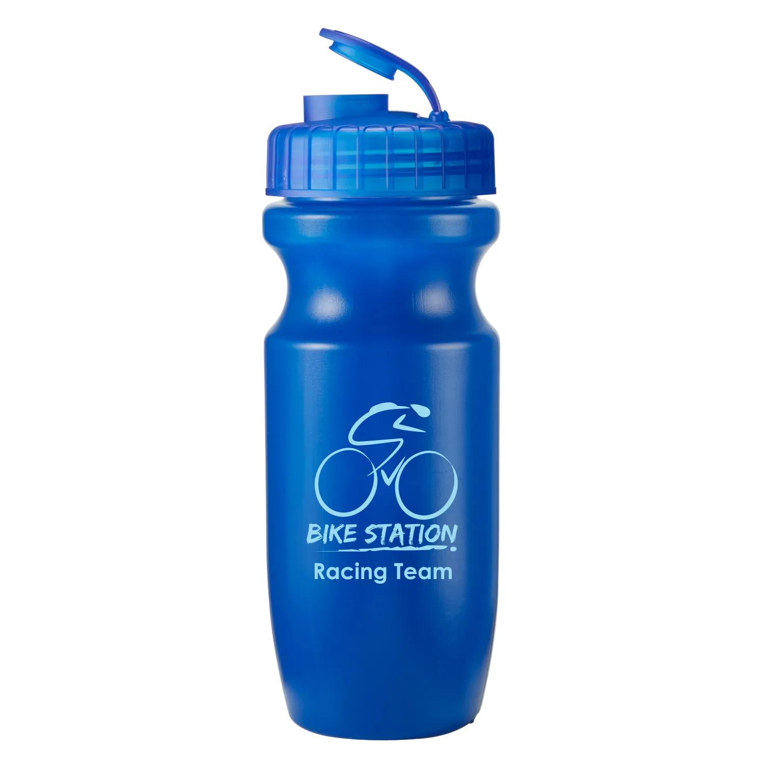 Water Bottle HDPE Wide Mouth Push Pull Lid Bike - 20 oz - product view 2