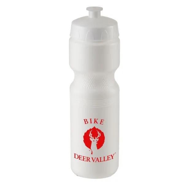 Water Bottle HDPE Wide Mouth Push Pull Lid Bike - 28 oz
