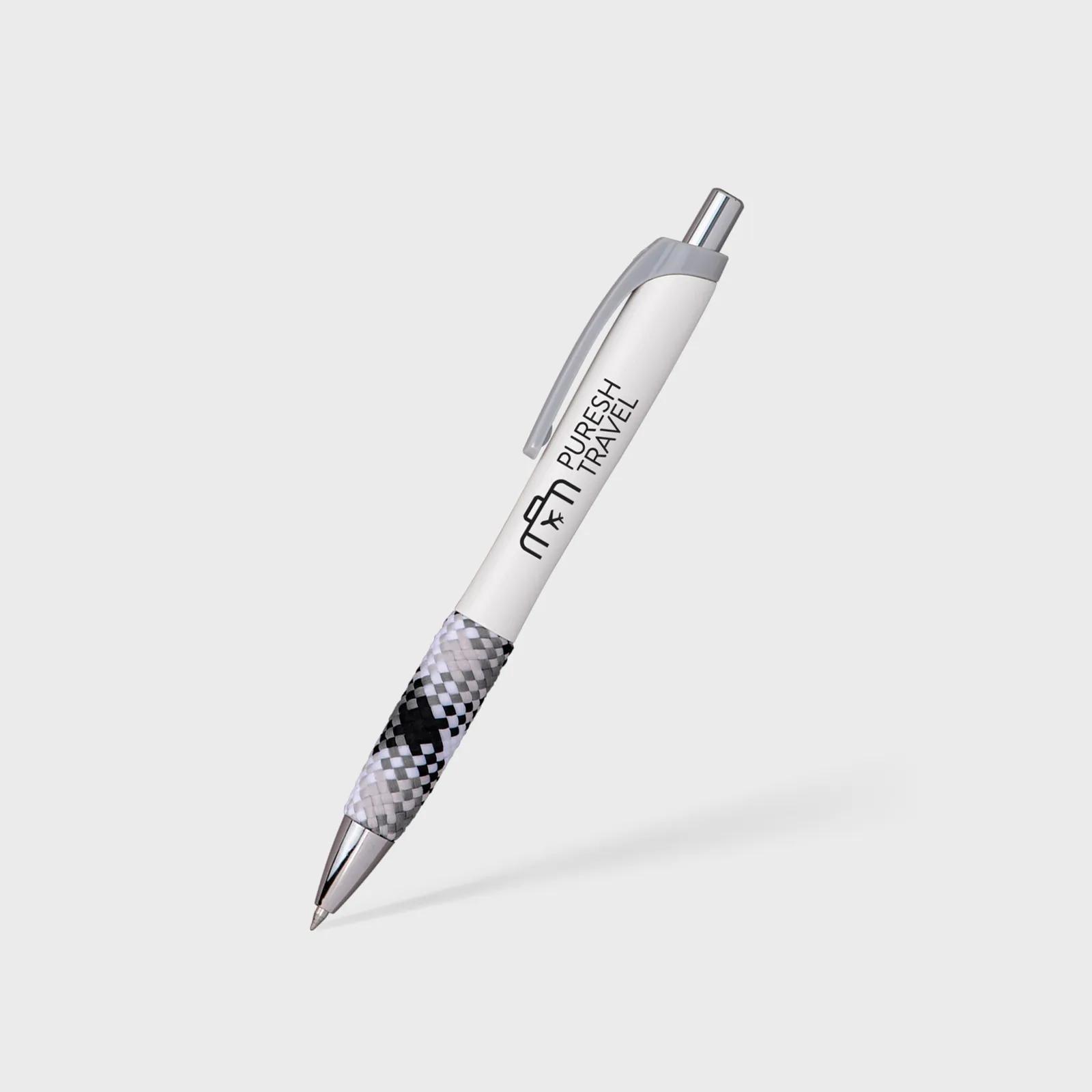 Pen Plaid Fabric Grip Ergonomic Gel Ink - product view 4