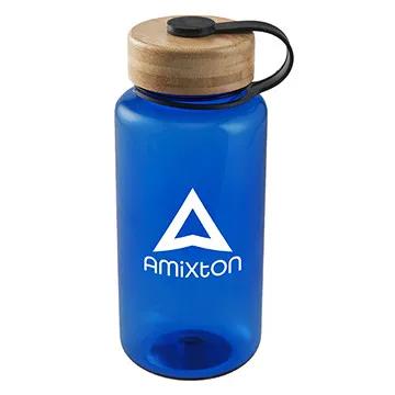 Water Bottle Tritan Wide Mouth Bamboo Lid - 32 oz - product view 3