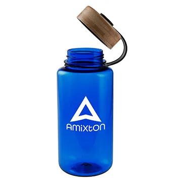 Water Bottle Tritan Wide Mouth Bamboo Lid - 32 oz - product view 4