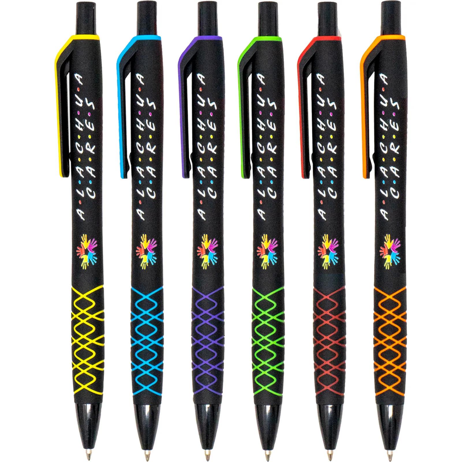 Pen with Black Barrel and Bright Accents - 5.6 in