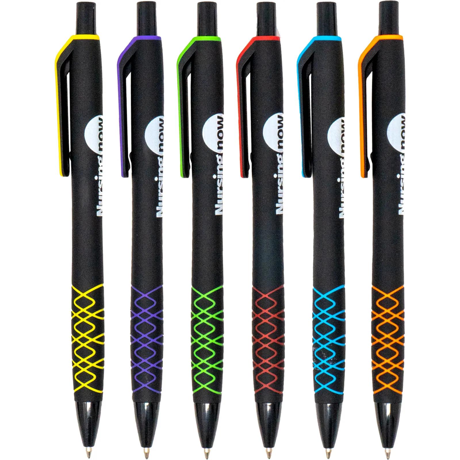Pen with Black Barrel and Bright Accents - 5.6 in - product view 2