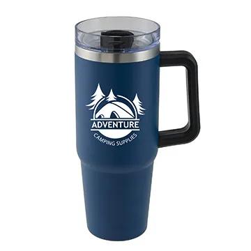 Insulated Stainless Steel Mug with Straw - 30 oz - product view 5