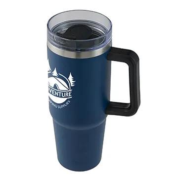 Insulated Stainless Steel Mug with Straw - 30 oz - product view 6