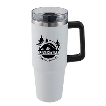 Insulated Stainless Steel Mug with Straw - 30 oz - product view 7