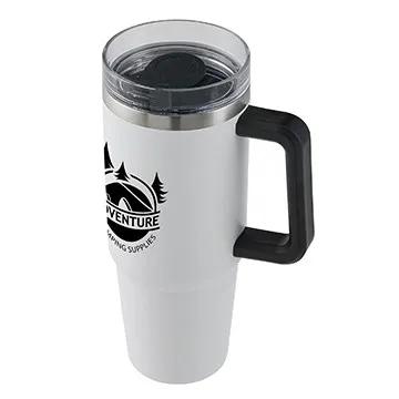 Insulated Stainless Steel Mug with Straw - 30 oz - product view 8
