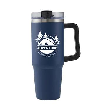 Insulated Stainless Steel Mug with Straw - 30 oz - product view 10