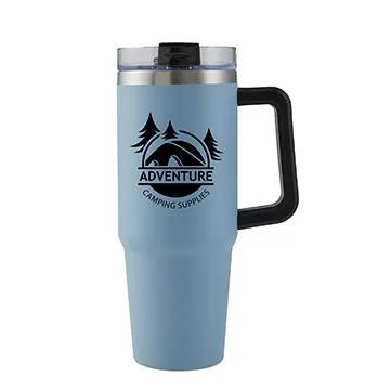 Insulated Stainless Steel Mug with Straw - 30 oz - product view 11