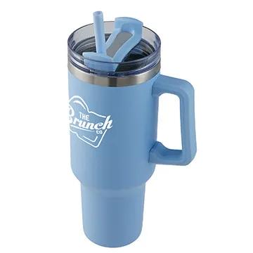 Insulated Stainless Steel Mug with Handle - 40 oz - product view 4