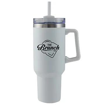 Insulated Stainless Steel Mug with Handle - 40 oz - product view 9