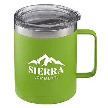 Powder Coated Camping Mug with Sip-Thru Lid - 14 oz - product view 4