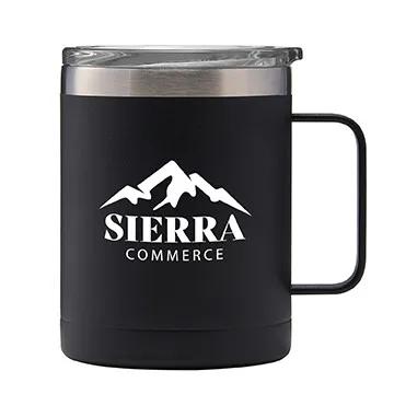 Powder Coated Camping Mug with Sip-Thru Lid - 14 oz - product view 7