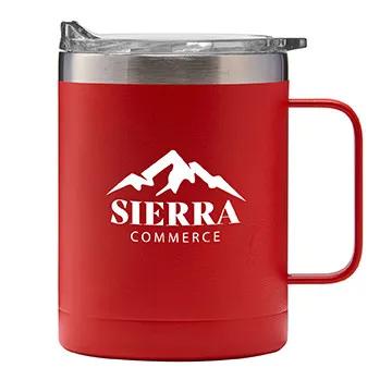 Powder Coated Camping Mug with Sip-Thru Lid - 14 oz - product view 9