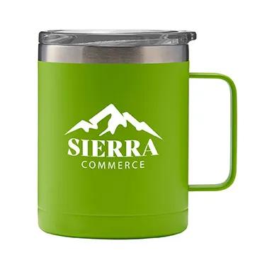 Powder Coated Camping Mug with Sip-Thru Lid - 14 oz - product view 10