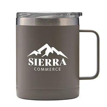 Powder Coated Camping Mug with Sip-Thru Lid - 14 oz - product view 11