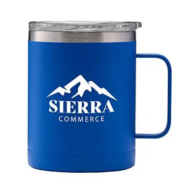 Powder Coated Camping Mug with Sip-Thru Lid - 14 oz - product view 12
