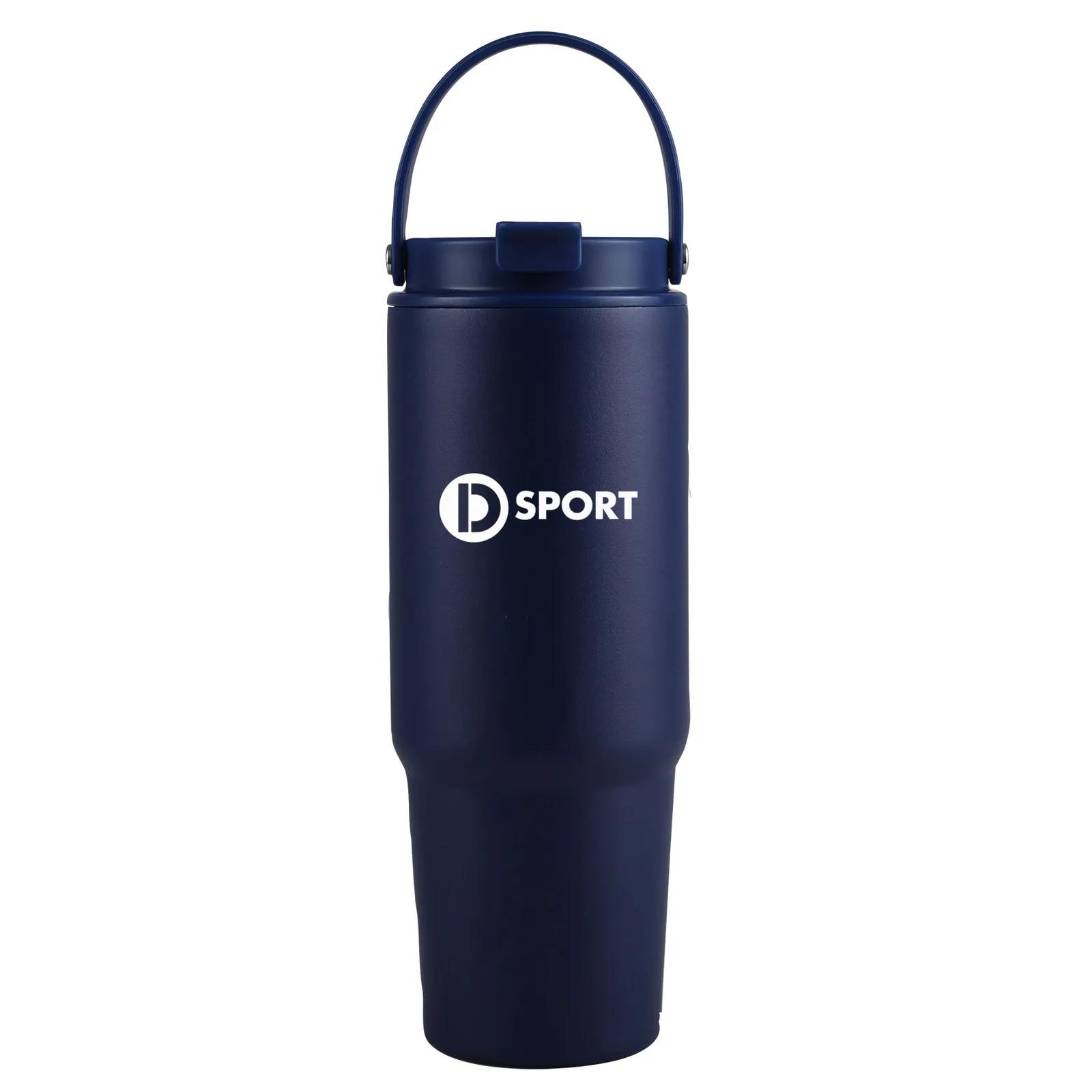 Recycled Steel Tumbler with Carrying Handle - 27 oz - product view 6