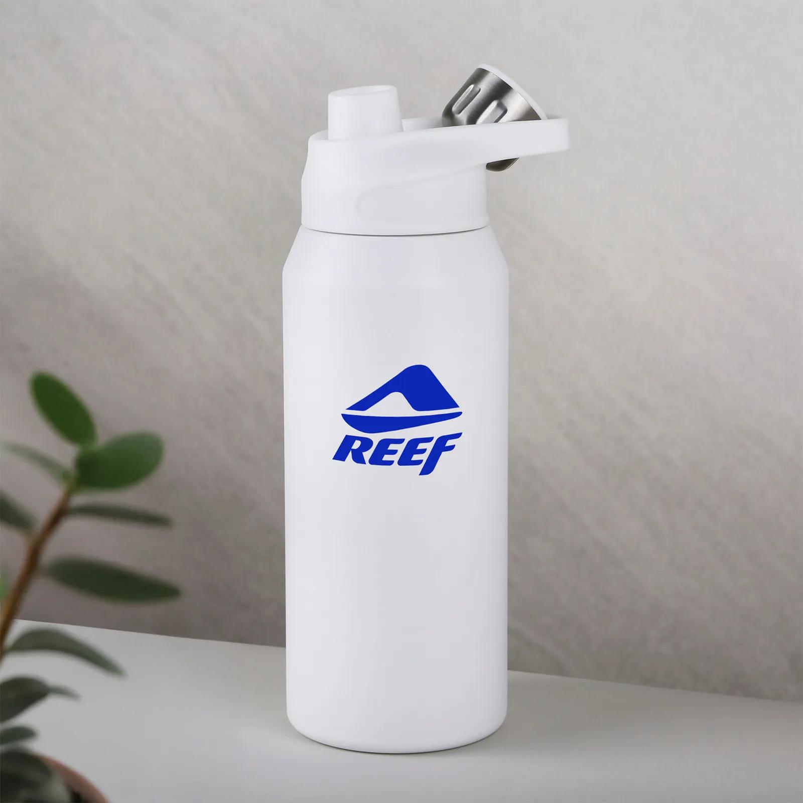 Recycled Steel Bottle with Magnetic Lid - 27 oz - product view 1