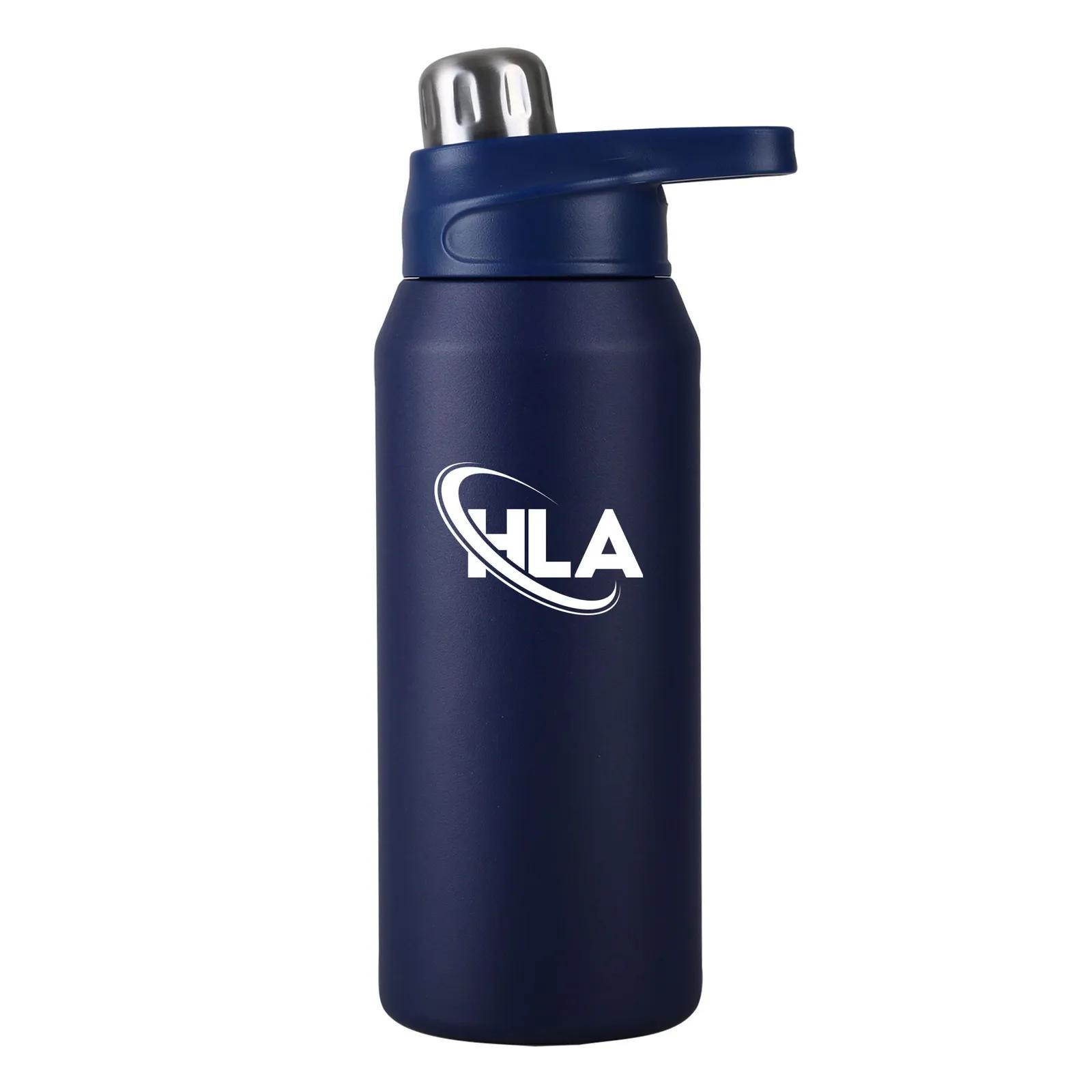 Recycled Steel Bottle with Magnetic Lid - 27 oz - product view 6