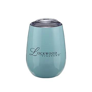 Insulated Stemless Wine Glass with Lid - 10 oz