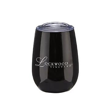 Insulated Stemless Wine Glass with Lid - 10 oz - product view 2