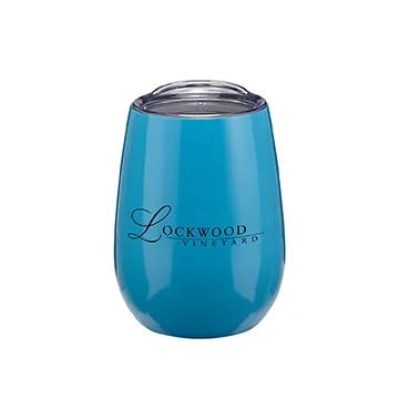 Insulated Stemless Wine Glass with Lid - 10 oz - product view 4