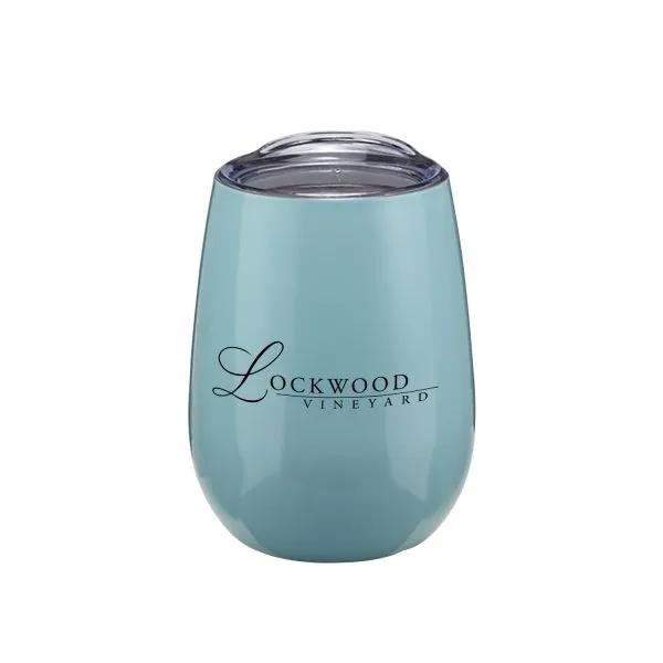 Insulated Stemless Wine Glass with Lid - 10 oz - product view 5