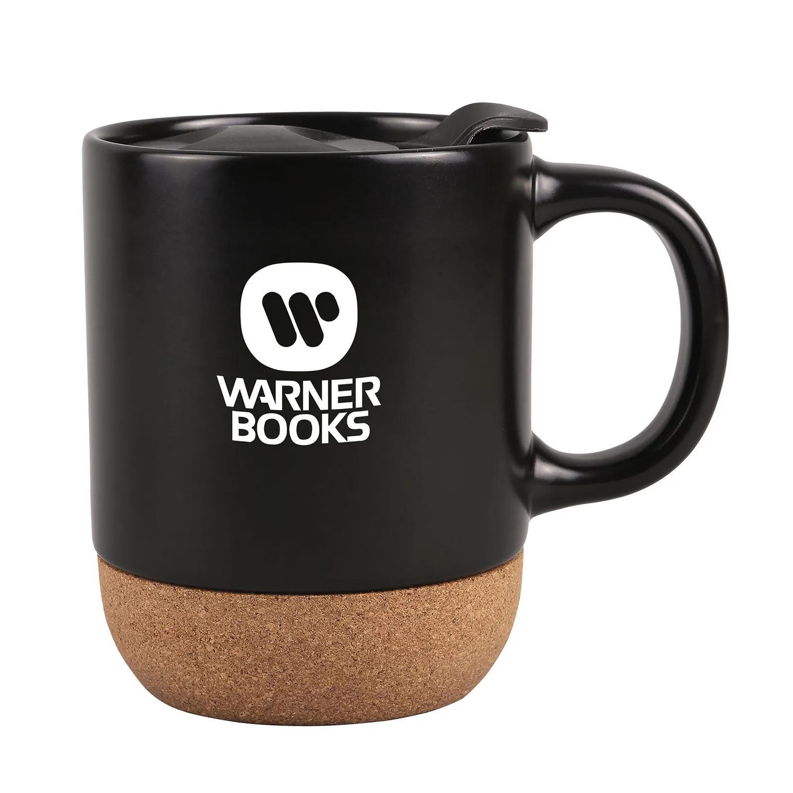 Ceramic Mug with Cork Base Gloss Finish - 12 oz - product view 2