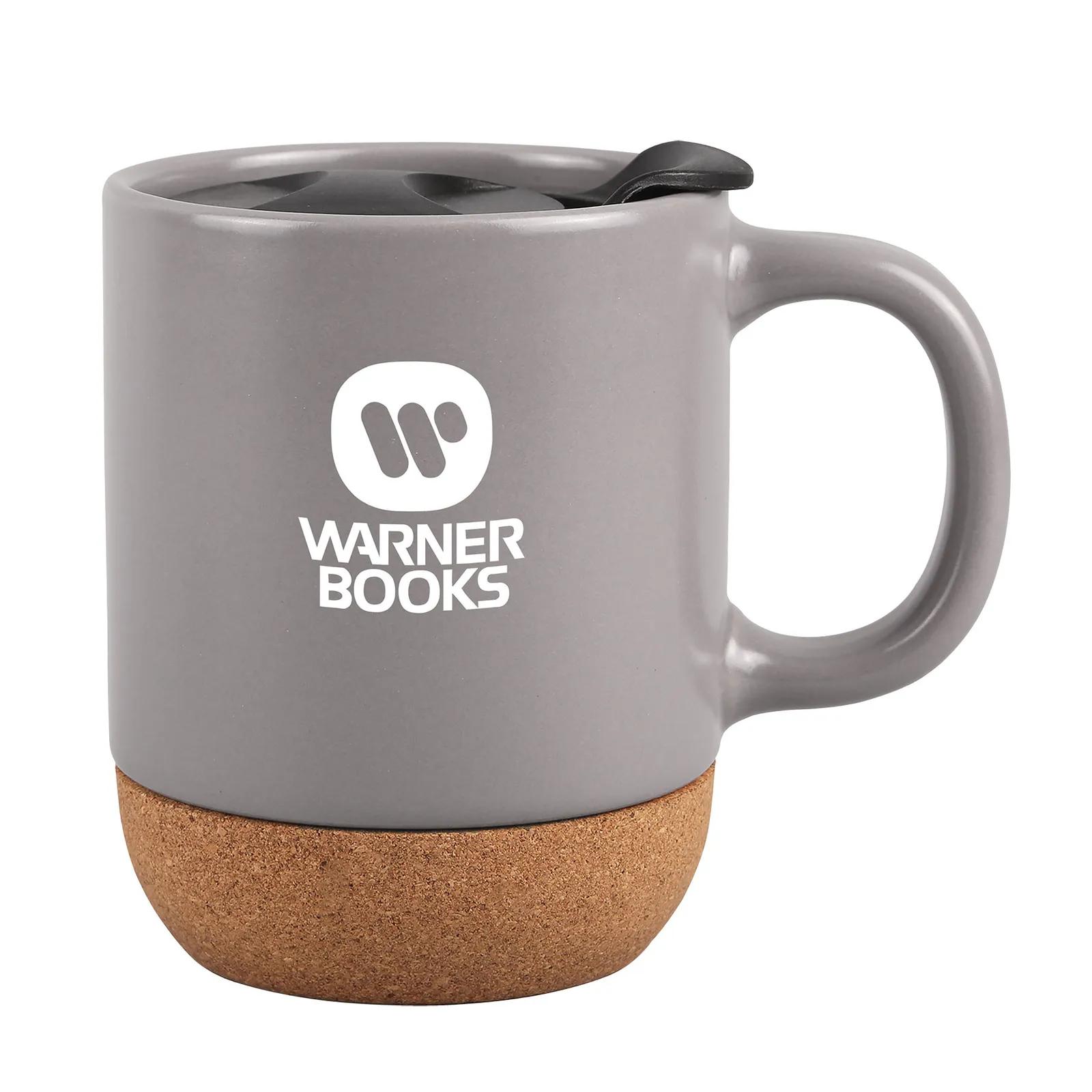 Ceramic Mug with Cork Base Gloss Finish - 12 oz - product view 3