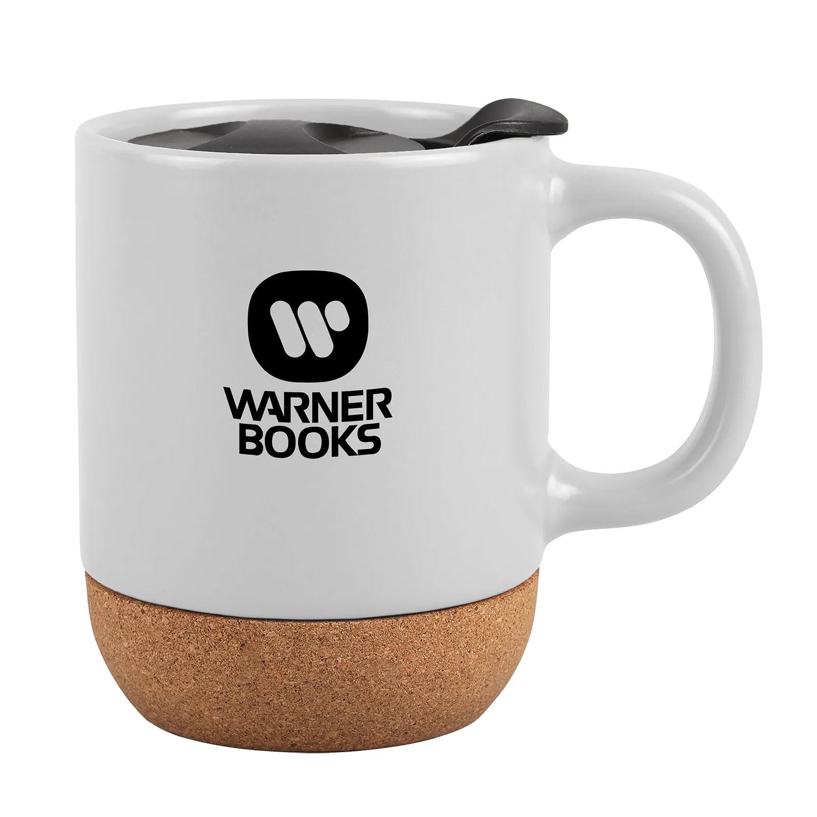Ceramic Mug with Cork Base Gloss Finish - 12 oz - product view 7