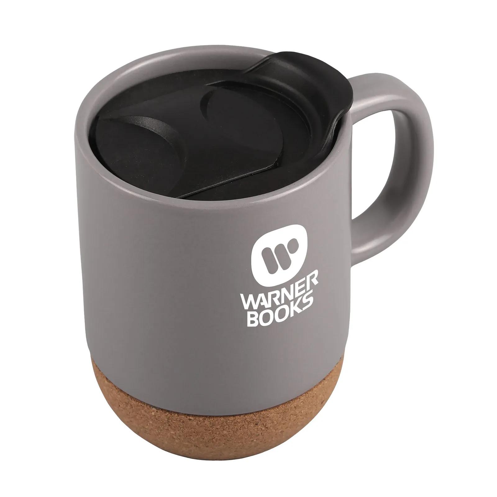 Ceramic Mug with Cork Base Gloss Finish - 12 oz - product view 9