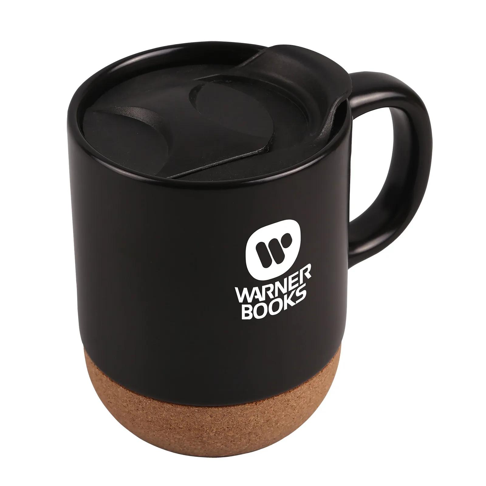 Ceramic Mug with Cork Base Gloss Finish - 12 oz - product view 11