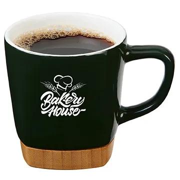 Ceramic Mug with Removable Bamboo Coaster - 11 oz - product view 6
