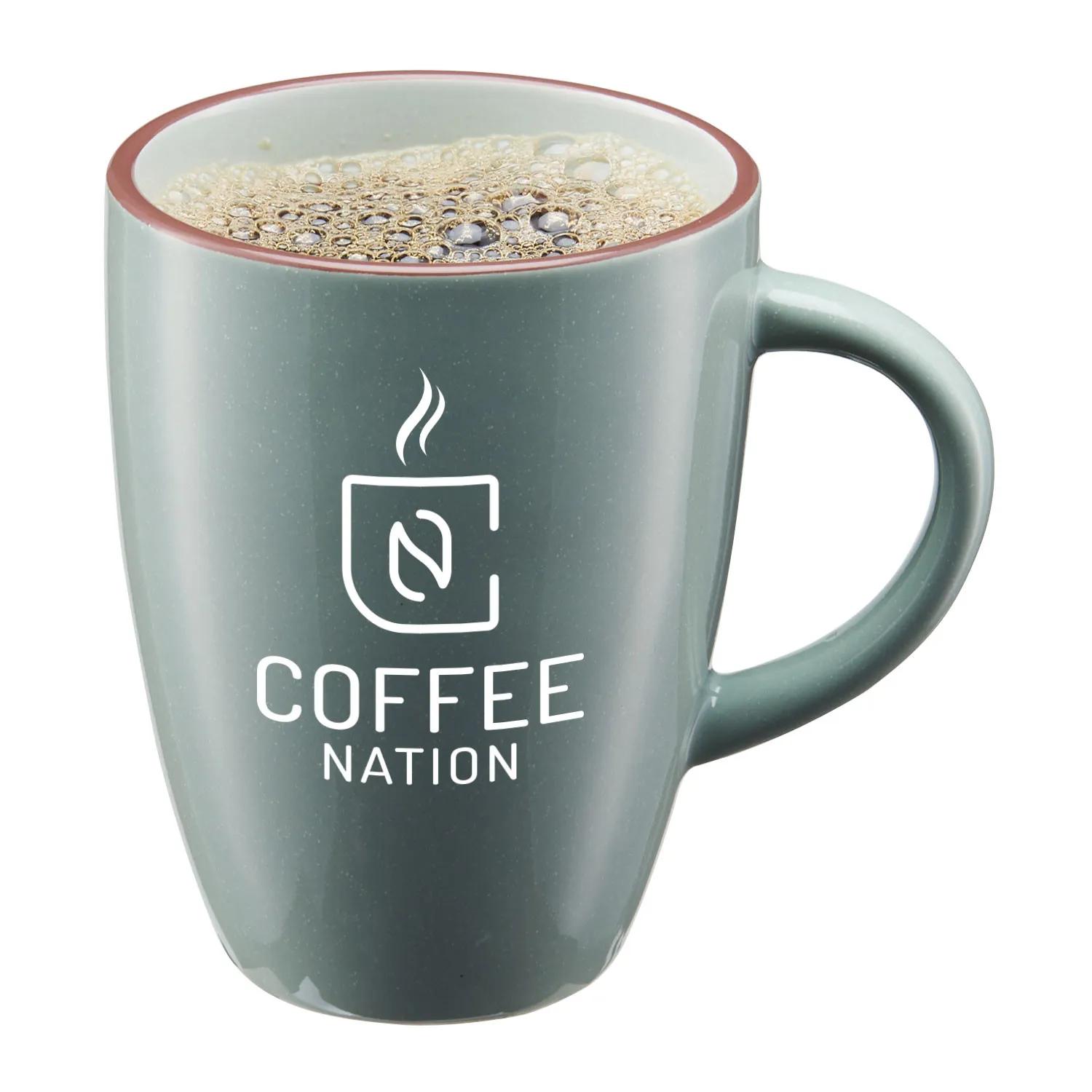 Ceramic Mug Pacific Speckled Contrasting Rim - 12 oz - product view 3