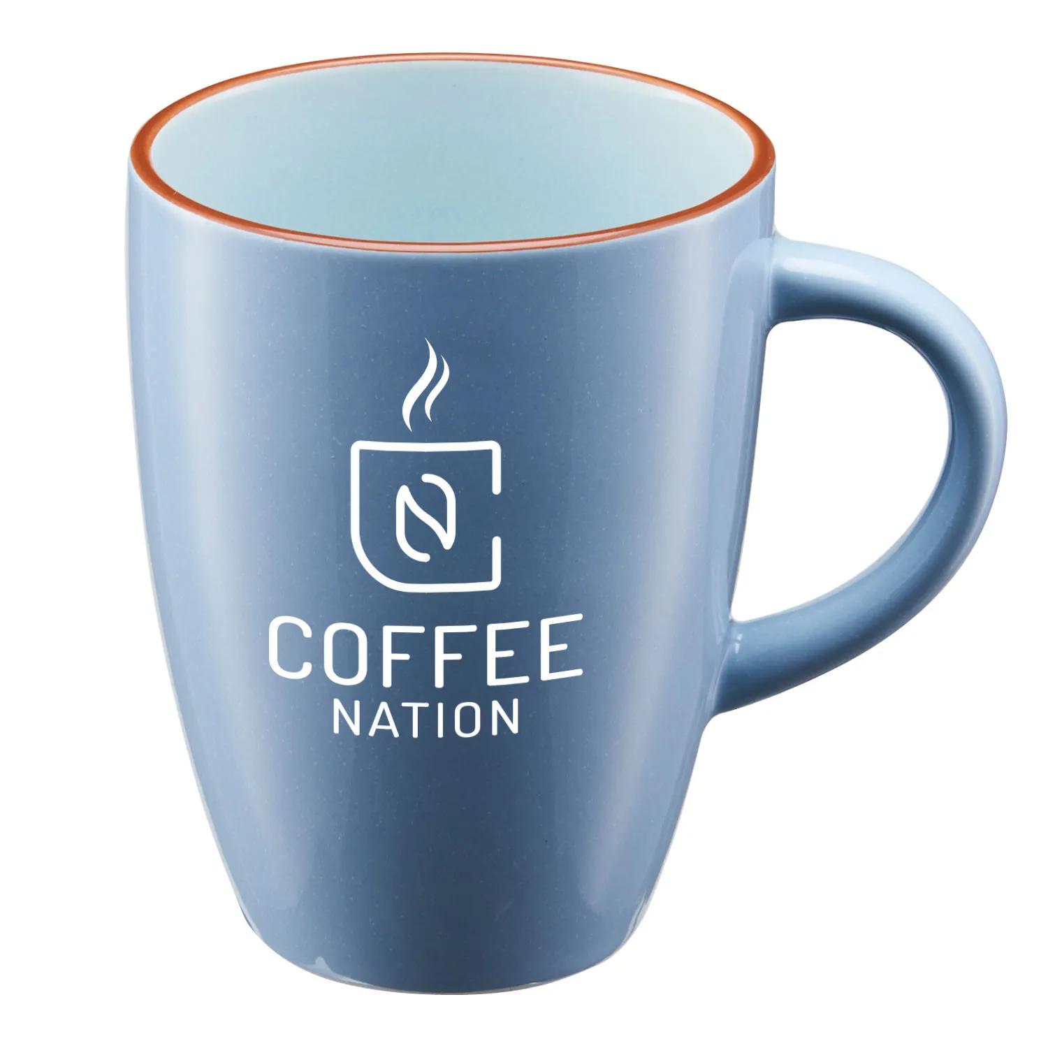 Ceramic Mug Pacific Speckled Contrasting Rim - 12 oz - product view 5