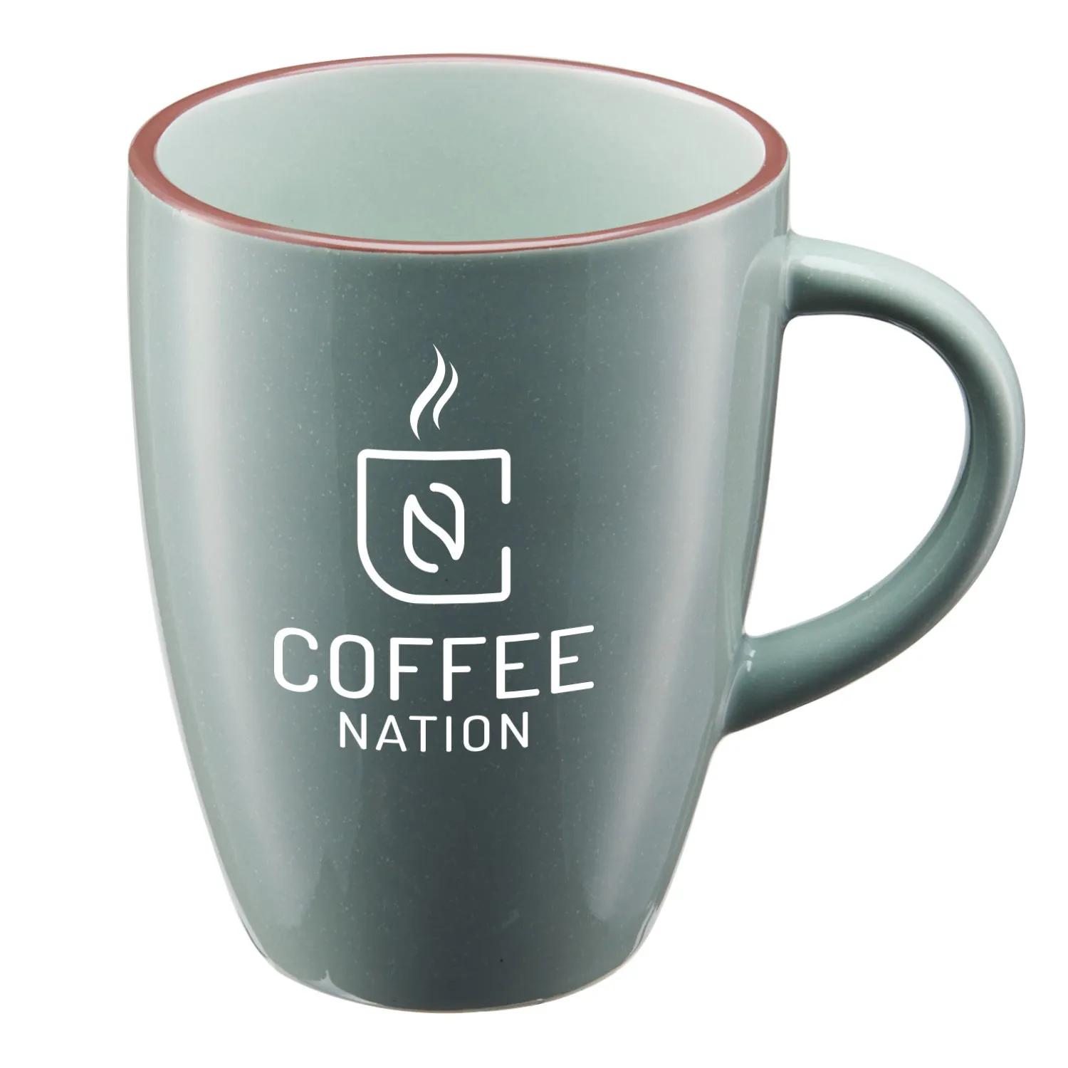 Ceramic Mug Pacific Speckled Contrasting Rim - 12 oz - product view 7