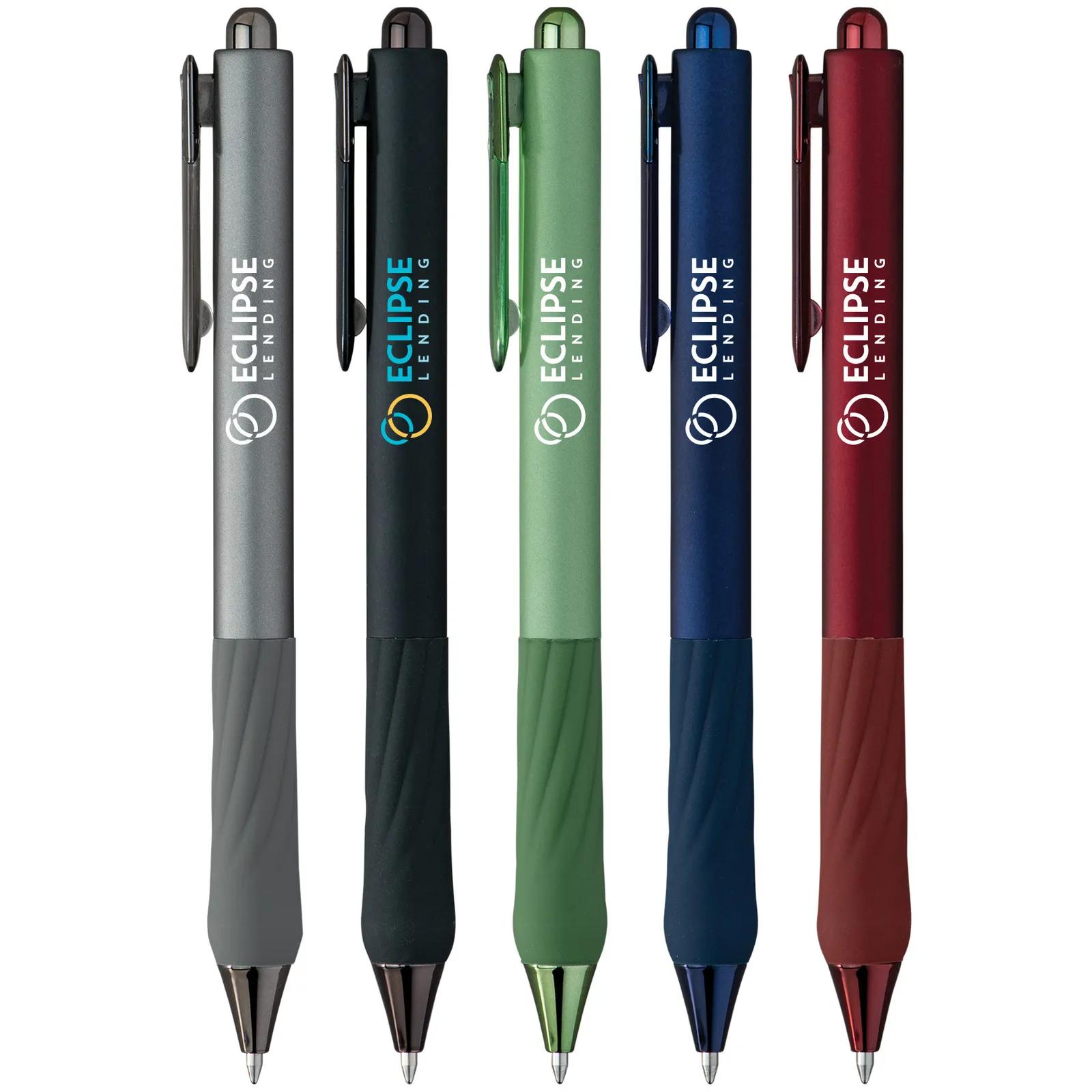 Gel Pen Metallic Barrel Soft Touch Sculptured Grip - product view 2