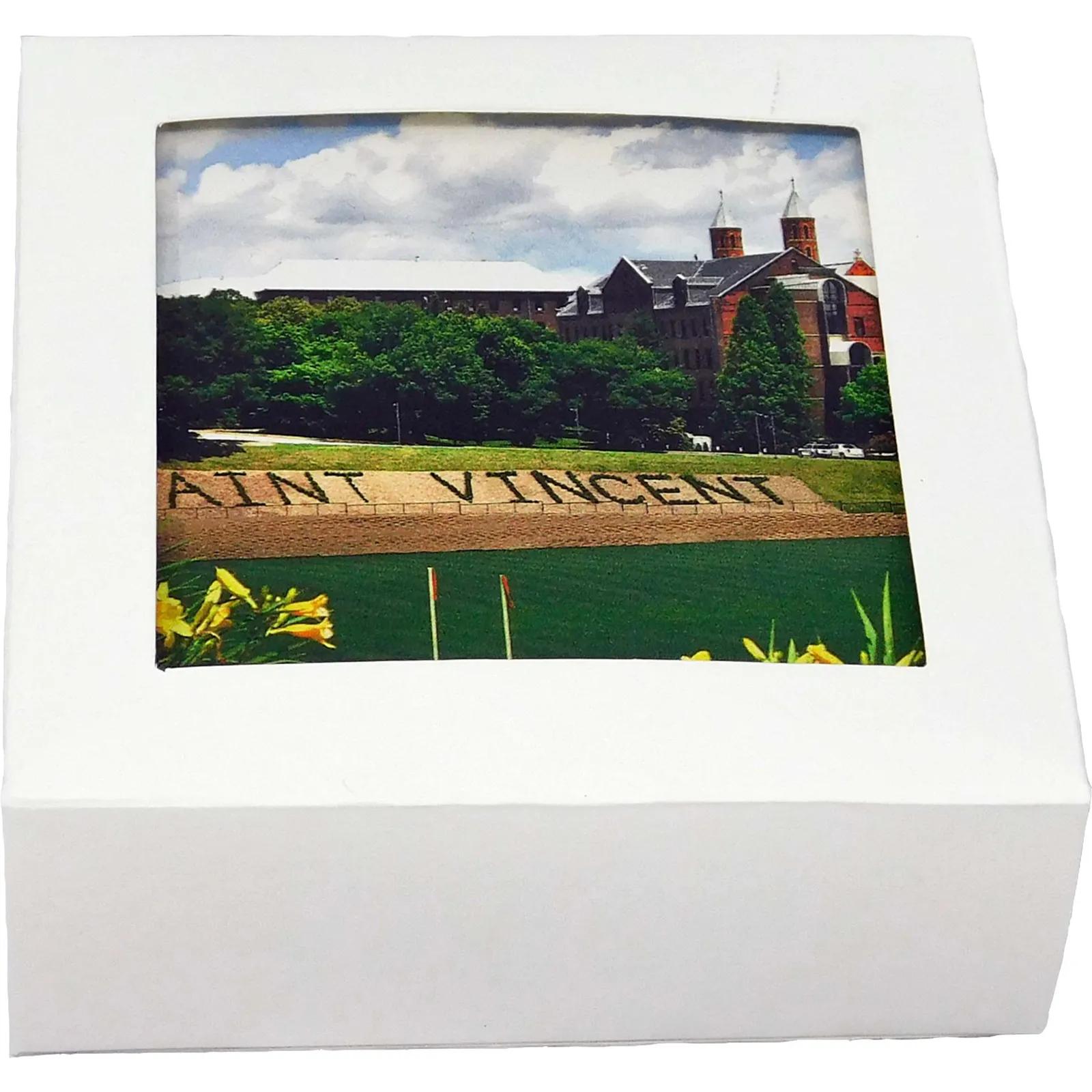 Coaster Set Ceramic Square Absorbent with Stand (4 Pack) - product view 3