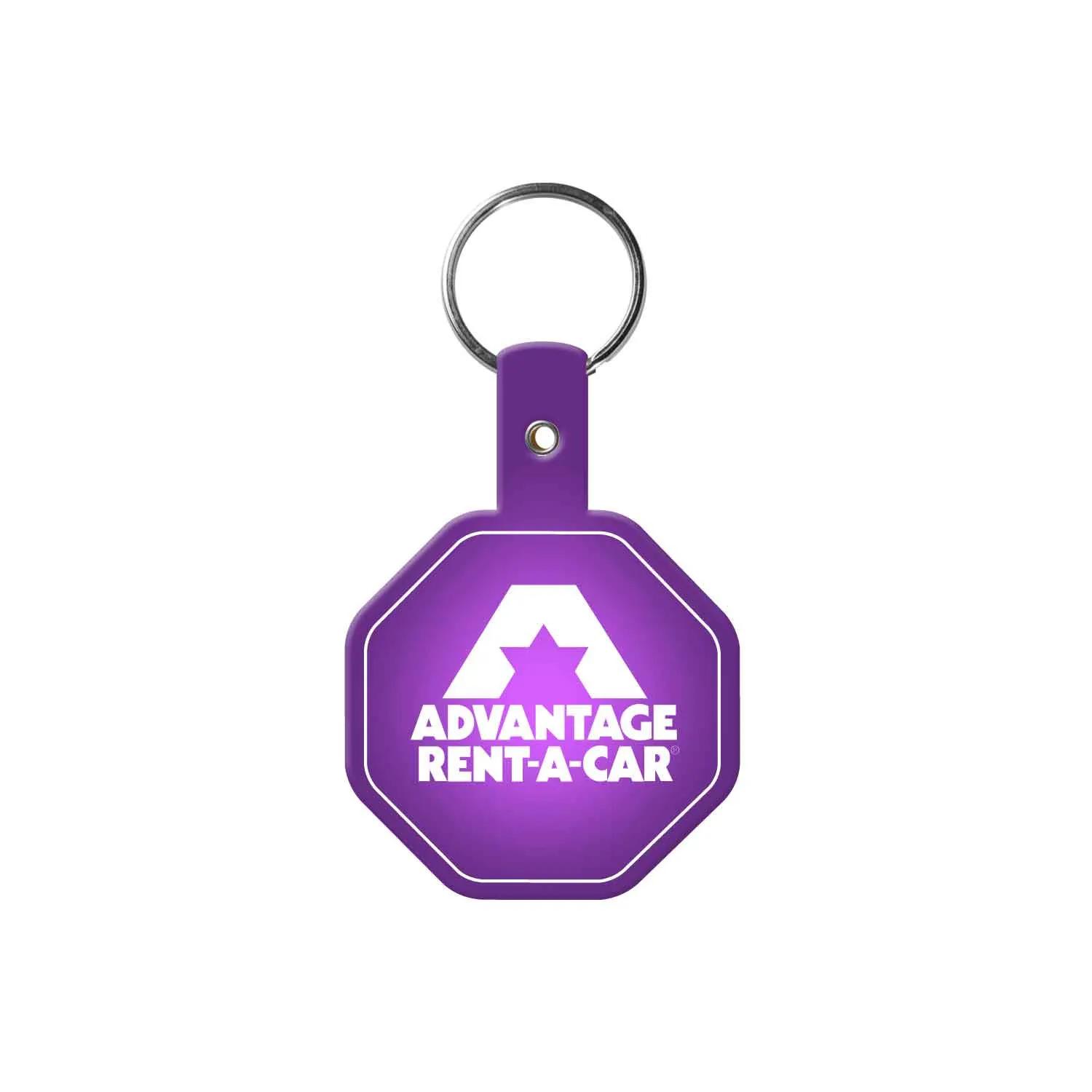 Custom Keychain Stop Sign Flexible PVC - 2.5 in - product view 10