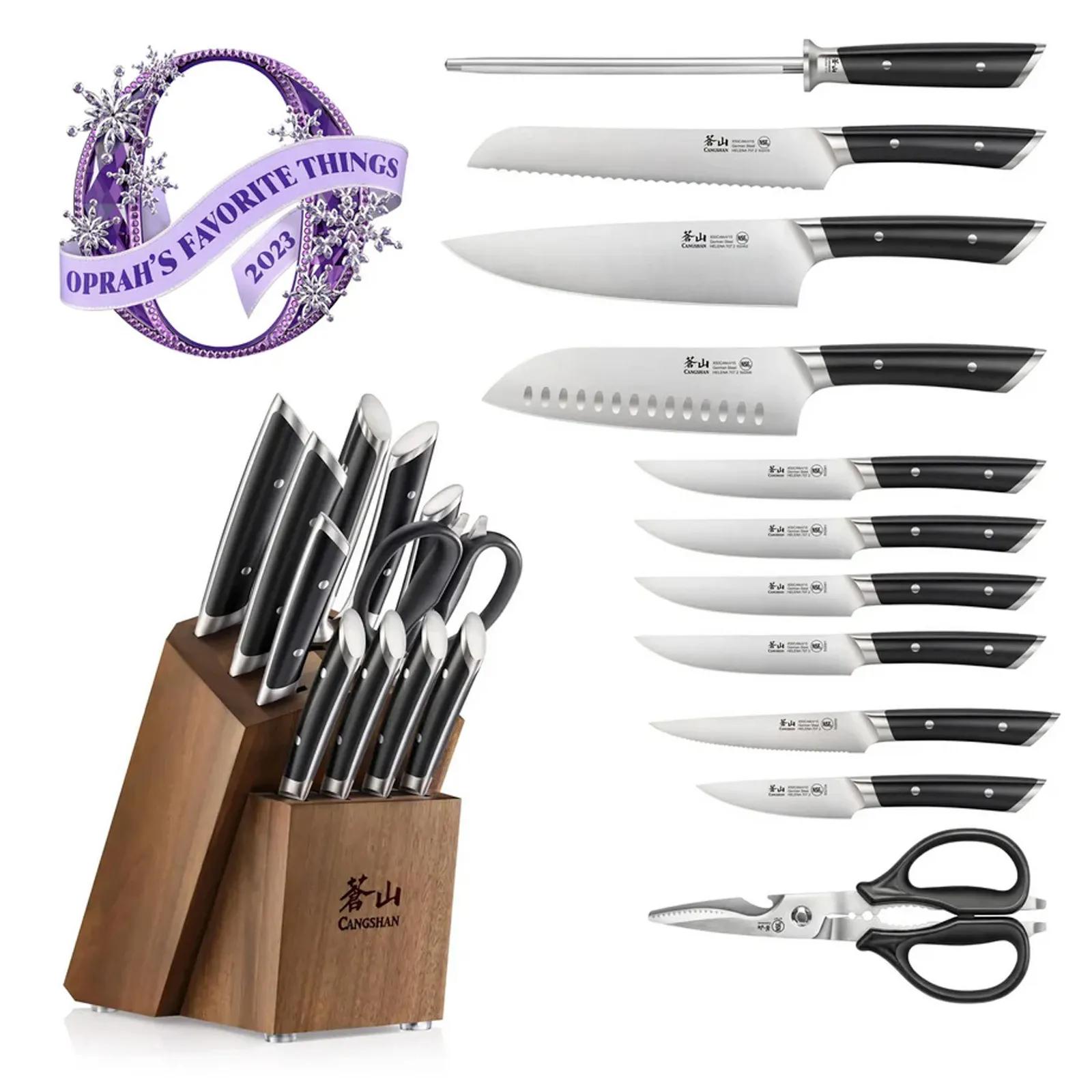 Cangshan Knife Block Set German Steel Black (12 Pack)