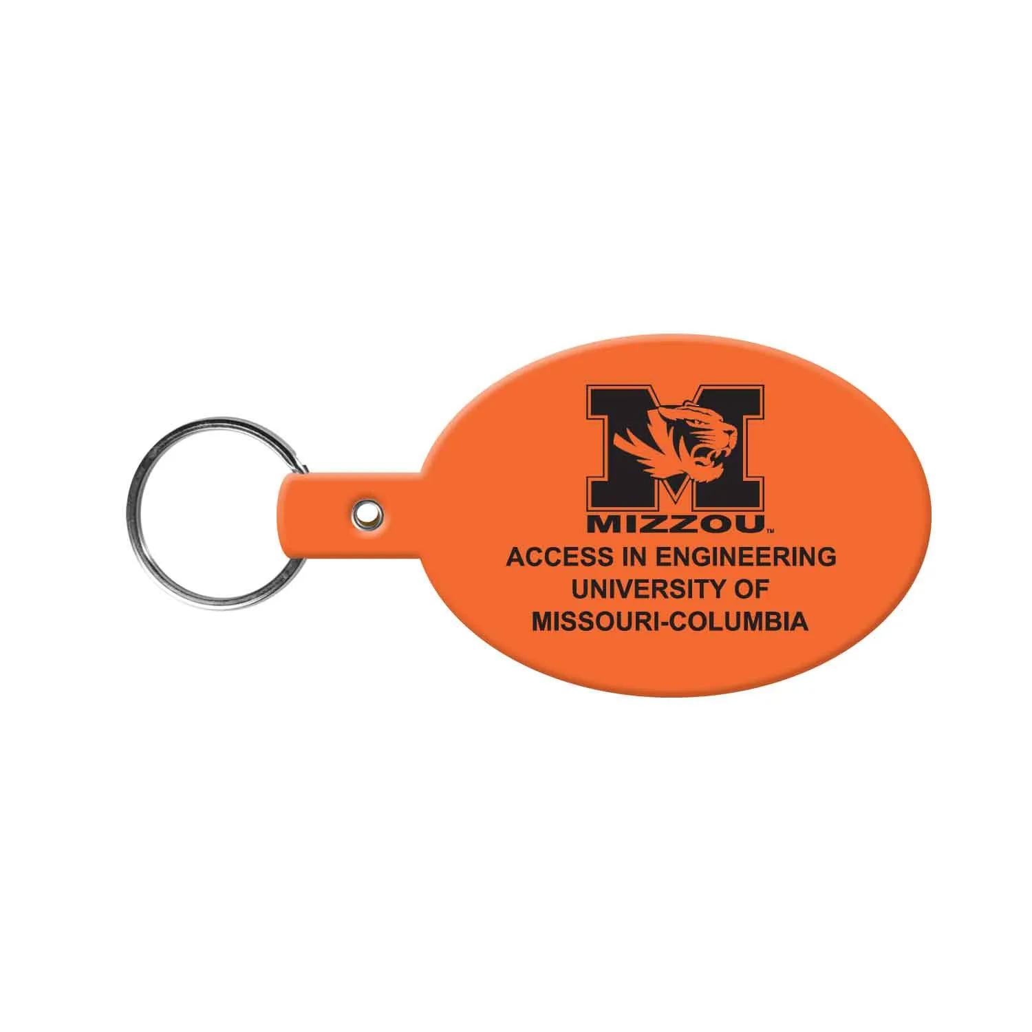 Custom Keychain Oval Flexible PVC - 3.125 in - product view 3