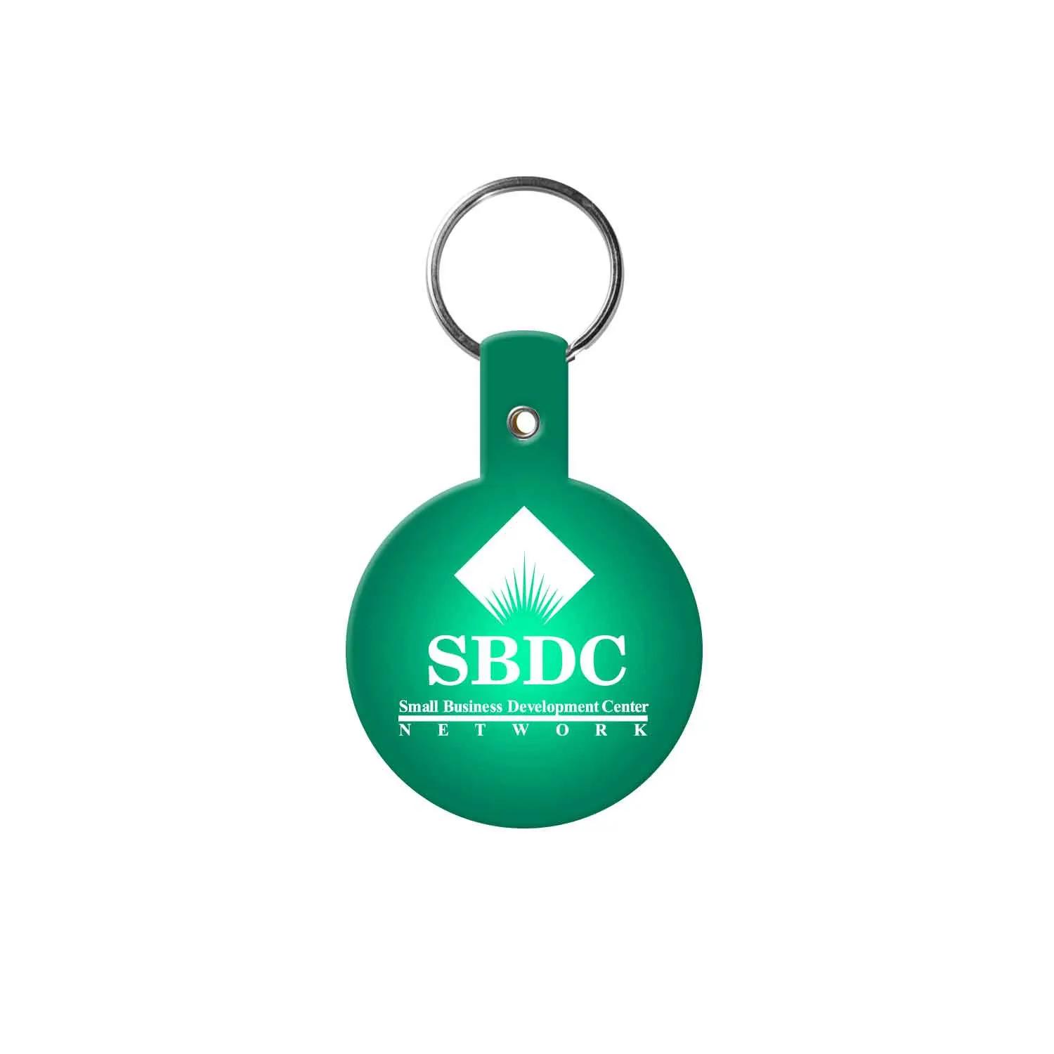 Custom Keychains Circle Flexible PVC - 2 3/8 in - product view 3