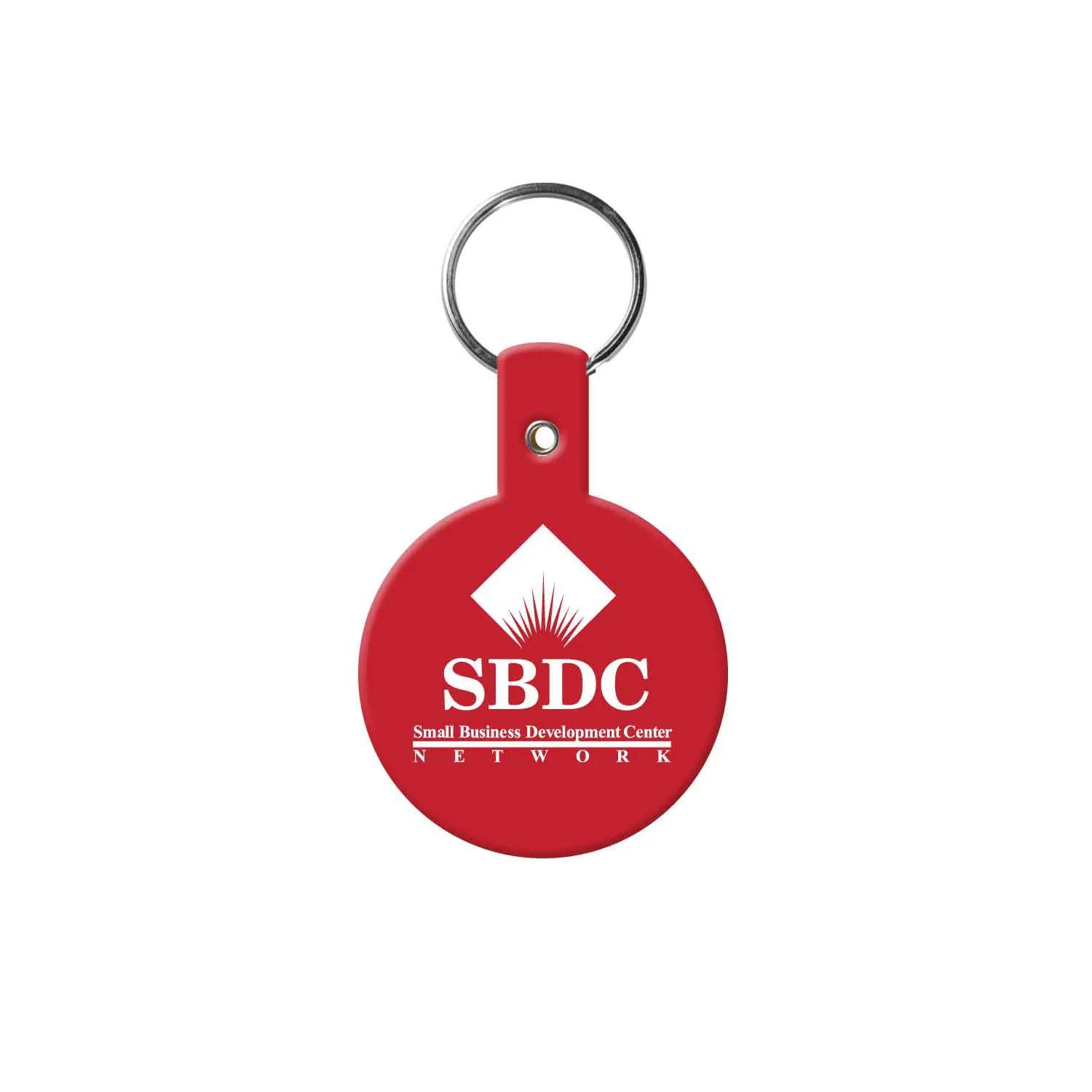Custom Keychains Circle Flexible PVC - 2 3/8 in - product view 6