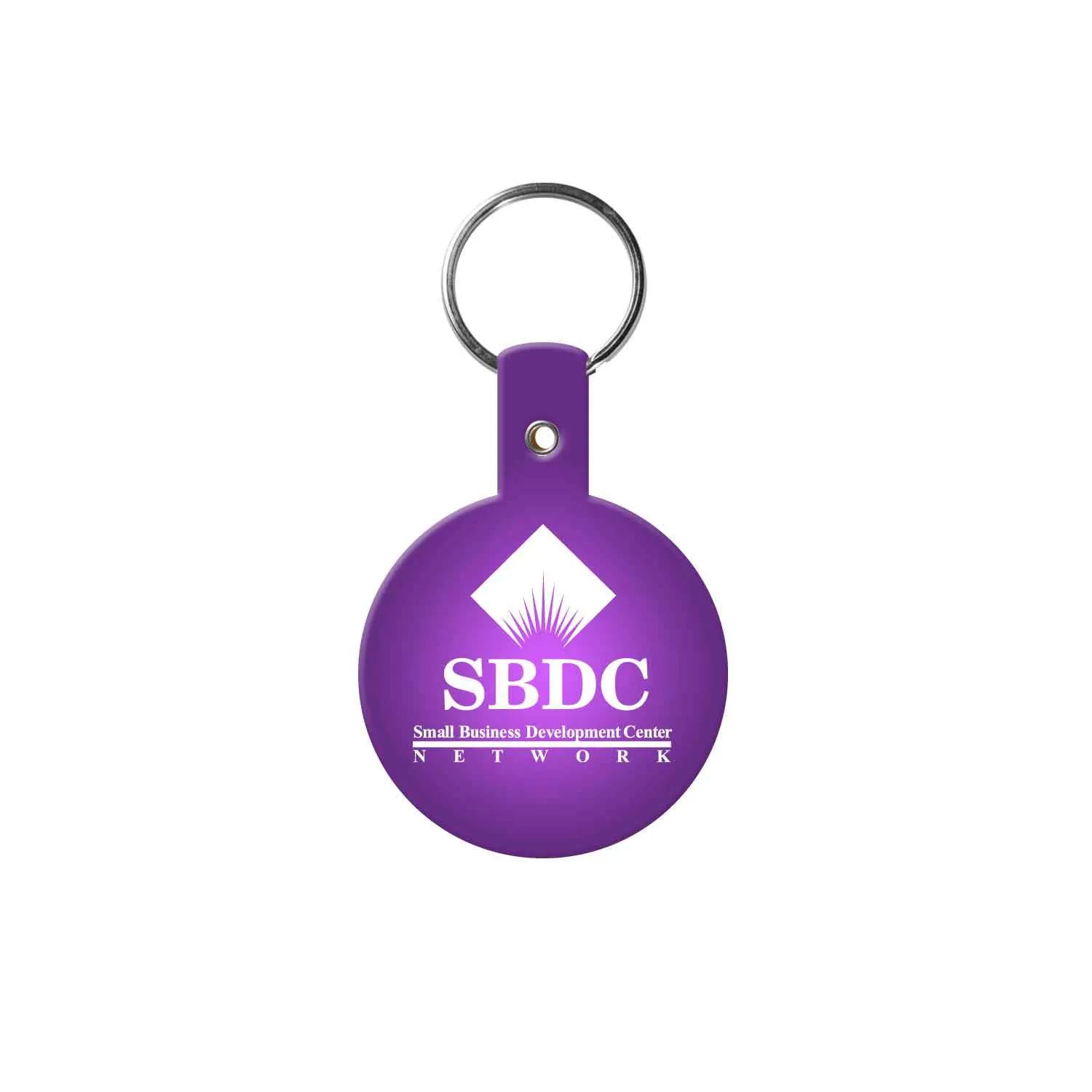 Custom Keychains Circle Flexible PVC - 2 3/8 in - product view 11