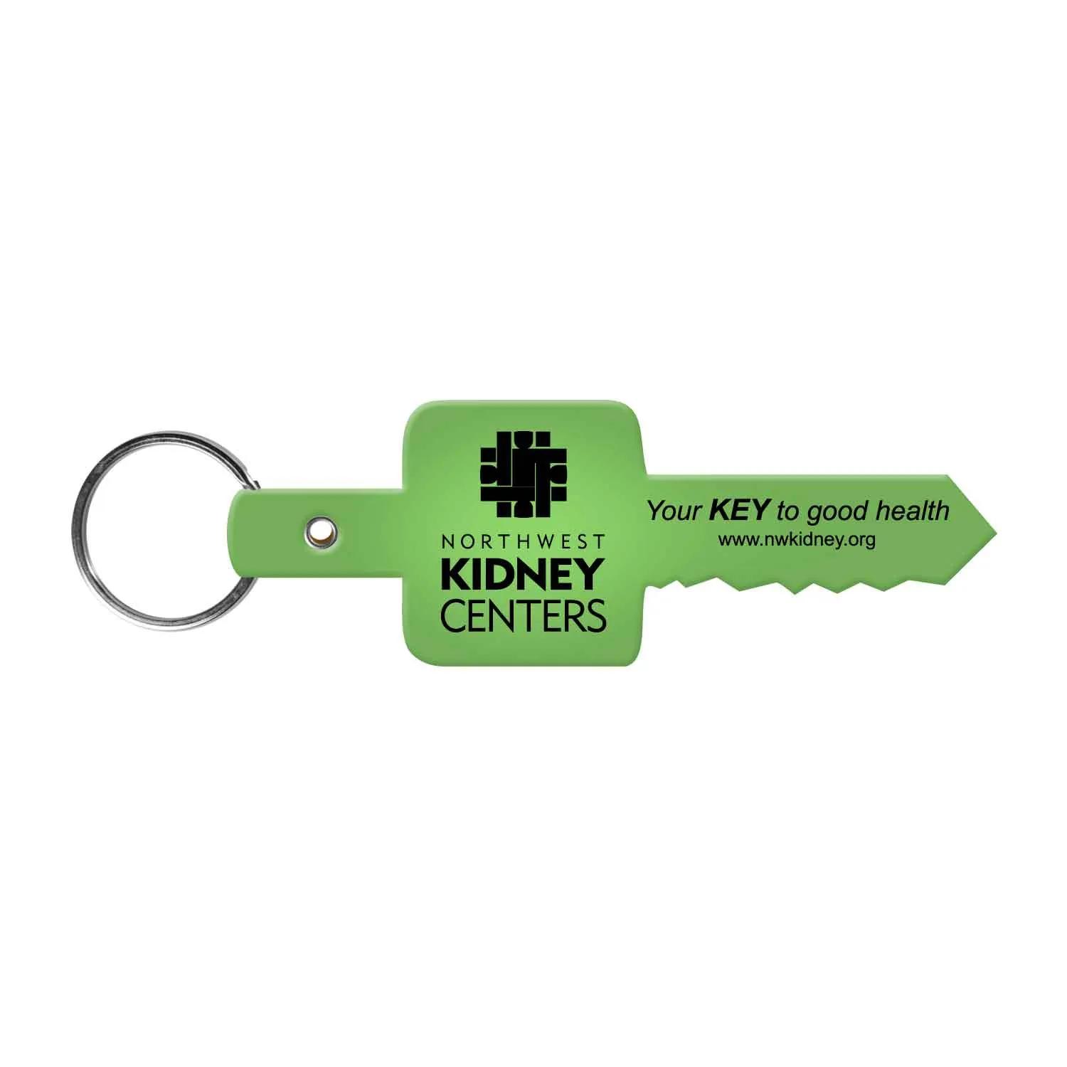 Custom Keychains Key Shape Flexible PVC - 3 1/2 in - product view 7