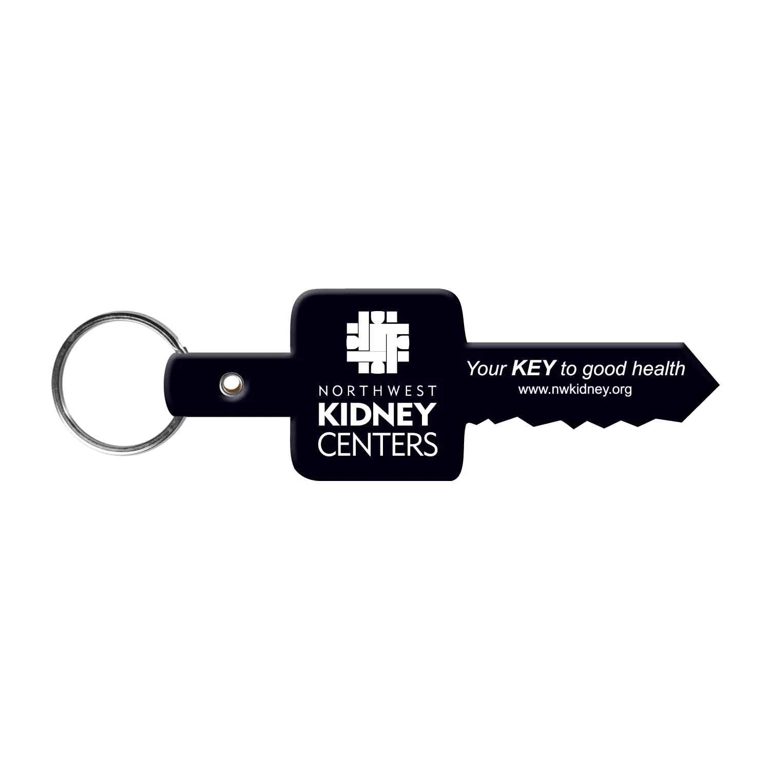 Custom Keychains Key Shape Flexible PVC - 3 1/2 in - product view 17